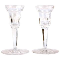 Pair of Glass Waterford Candlesticks 2