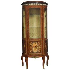 Kingwood Bow Fronted Display Cabinet Attributed to Epstein