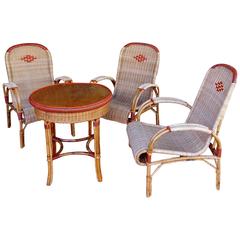 Rattan Sun Baths Set ManuFrance Manufactory