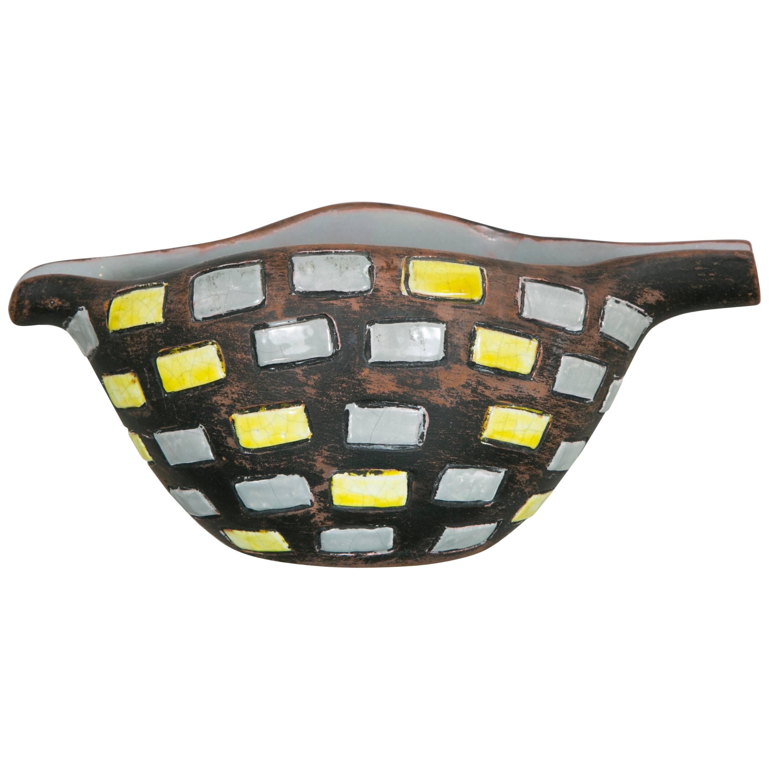 Glazed Ceramic Bowl by Raymor, Italy, 1970s