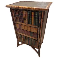 Mid-20th Century Bamboo Library Cabinet