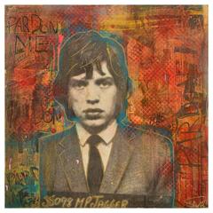 Mick Jagger Signed Original Graffiti Art Painting