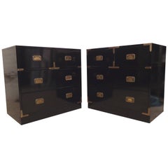 Pair of Vintage Campaign Chests