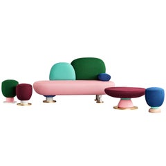 Toadstool Collection Ensemble Sofa, Table and Puffs - Masquespacio