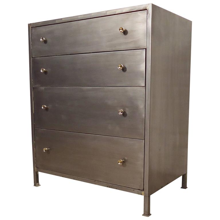 Restored Industrial Metal Dresser at 1stdibs