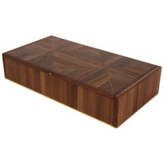 French 1930s Large Straw Marquetry Box