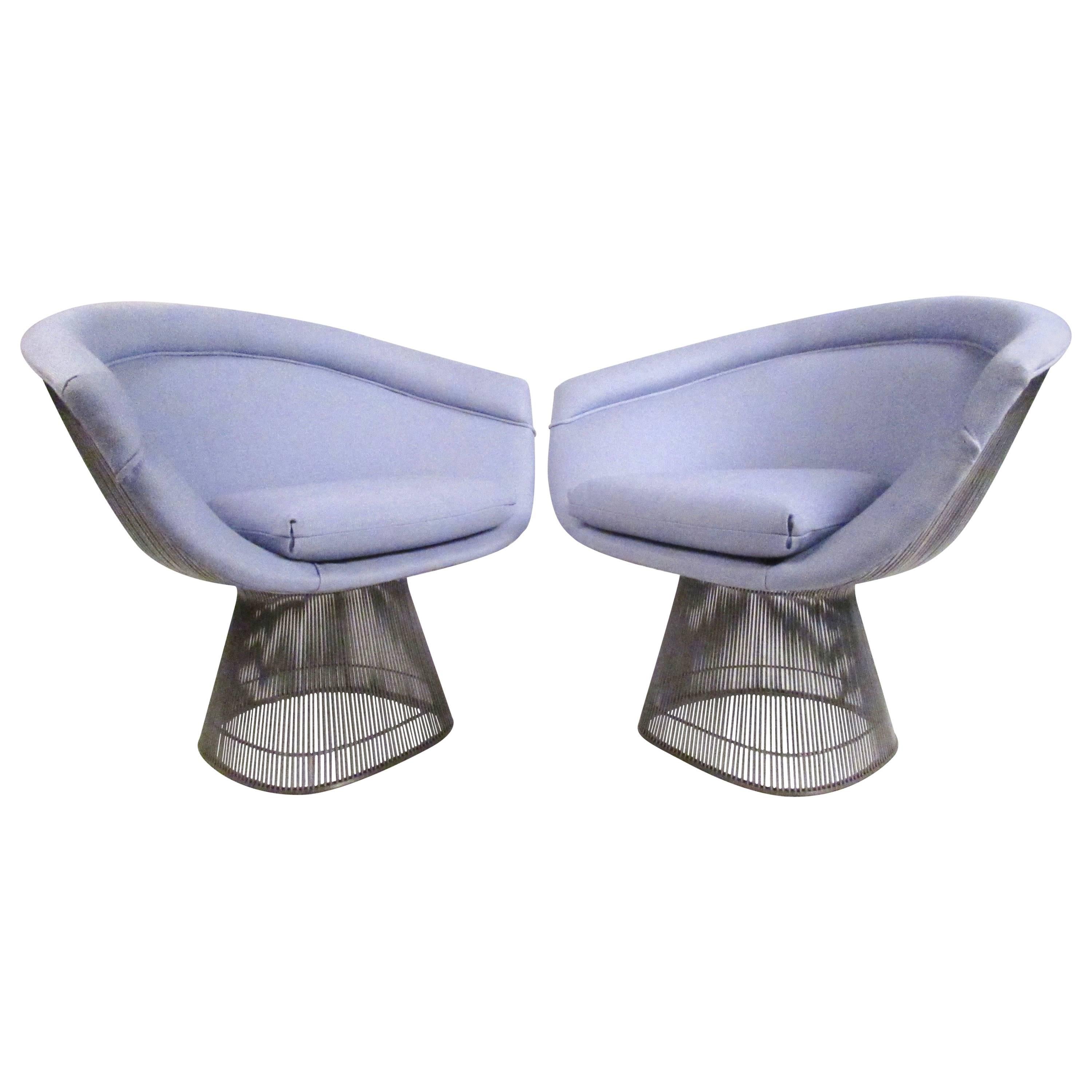 Pair of Vintage Modern Warren Platner Lounge Chairs for Knoll