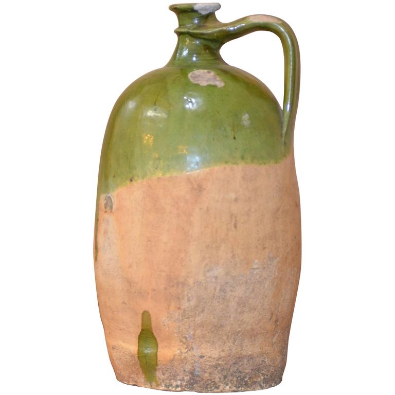 19th Century Ceramic Ligurian Italian Olive Oil Jars For ...