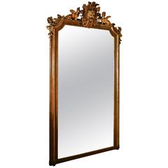 Very Large French Mirror, Winged Sphinx and Lyons Mask Crest 12