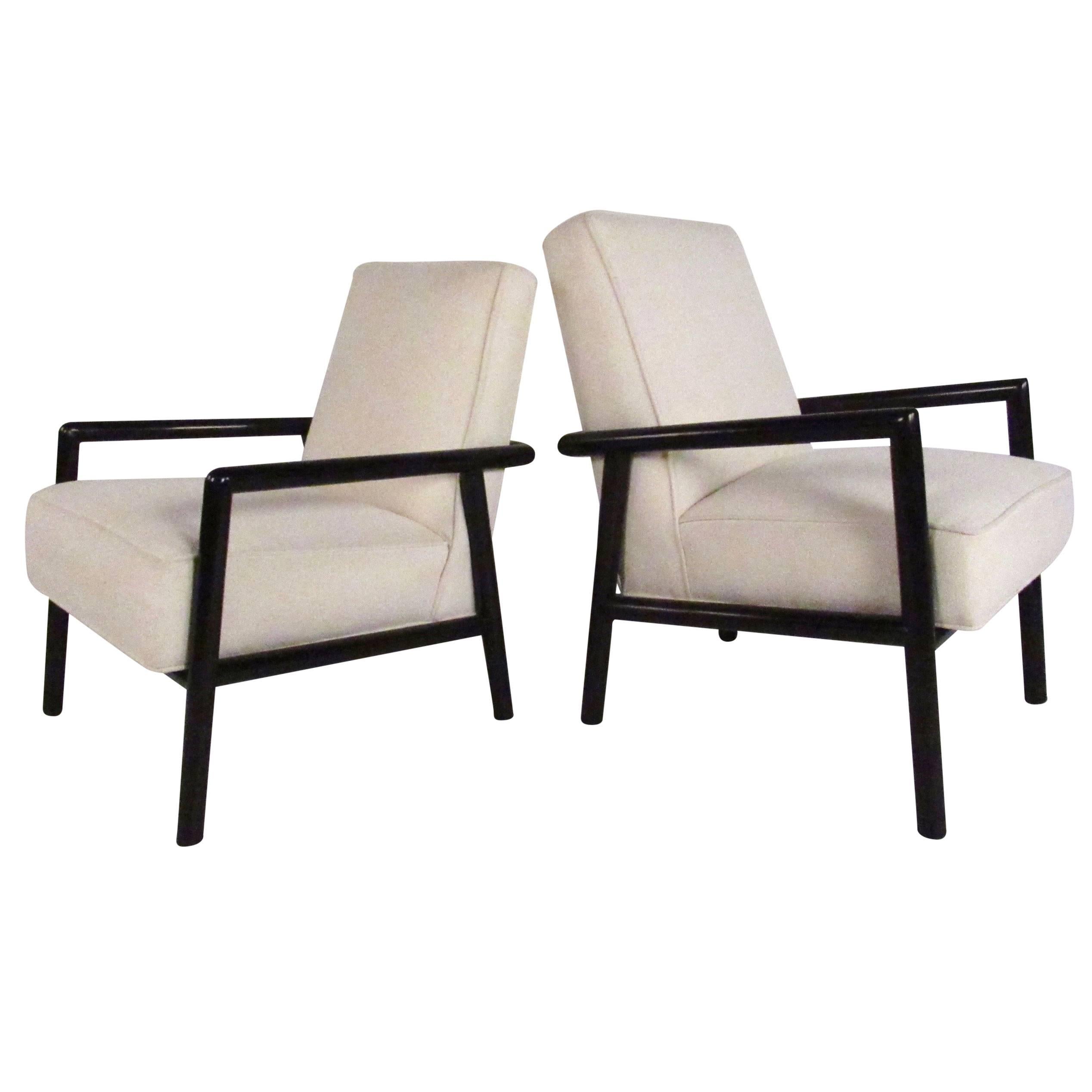 Pair of Vintage T.H. Robsjohn-Gibbings Lounge Chairs For Sale