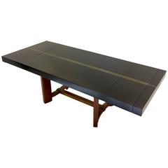 T.H. Robsjohn-Gibbings Dining Table for Widdicomb 1951 with Brass Inlay