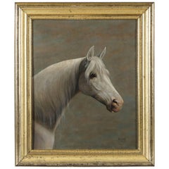 Antique Arabian Racing Horse Portrait by Andreas Rutz