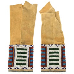 Antique Native American Child's Beaded Leggings, Cheyenne, Late 19th Century