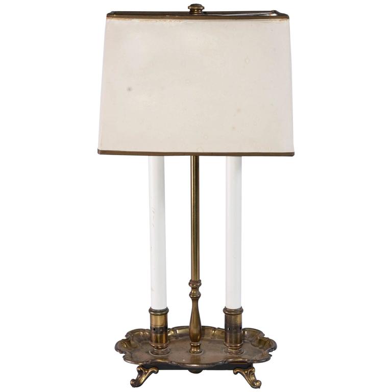Vintage Brass Bouillotte Table/Desk Lamp For Sale at 1stdibs