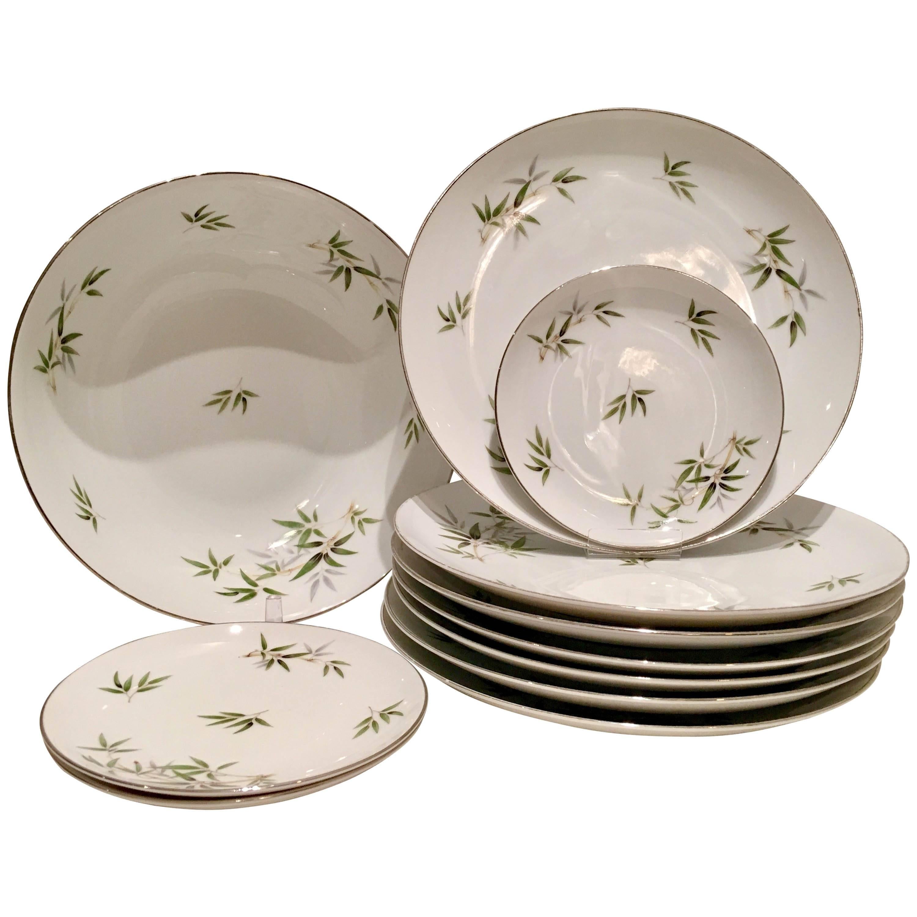 20th Century Japanese Porcelain and Platinum Dinnerware By, WentworthS