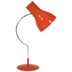 1960s Red Table Lamp by Josef Hurka