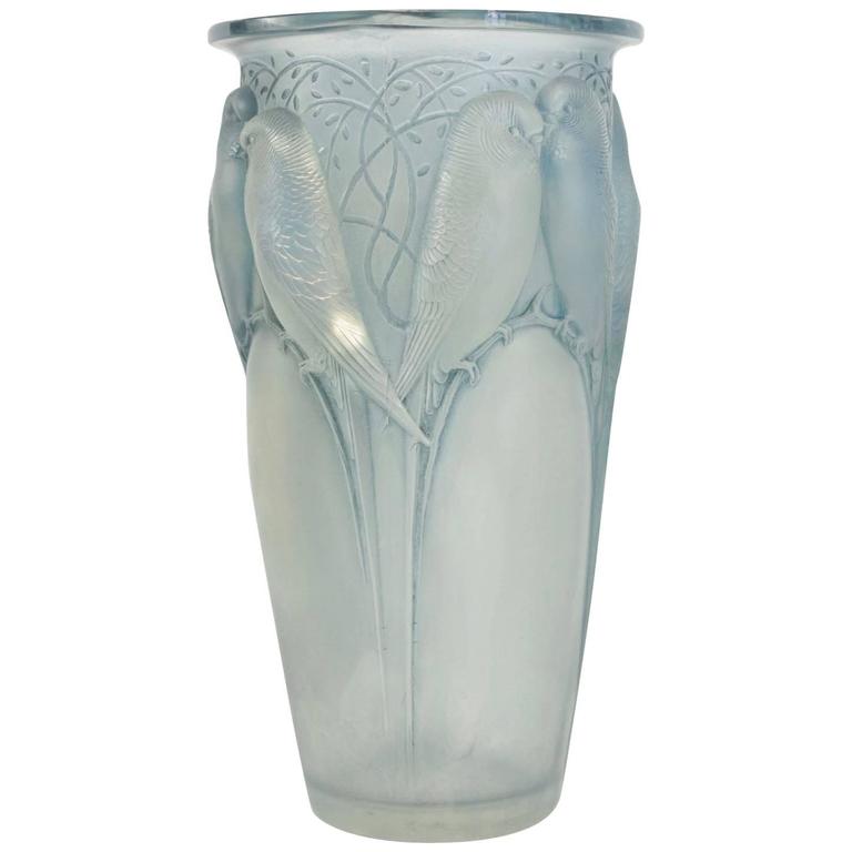 René Lalique Opalescent "Ceylan" Vase For Sale at 1stdibs