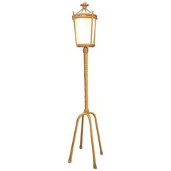 Fantastic Audoux Minet Rope Floor Lamp, circa 1960