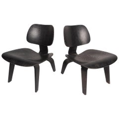 Pair of Charles Eames DCW Chairs for Herman Miller