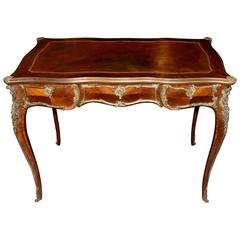 Louis XV Style Kingwood Parquetry Writing Desk