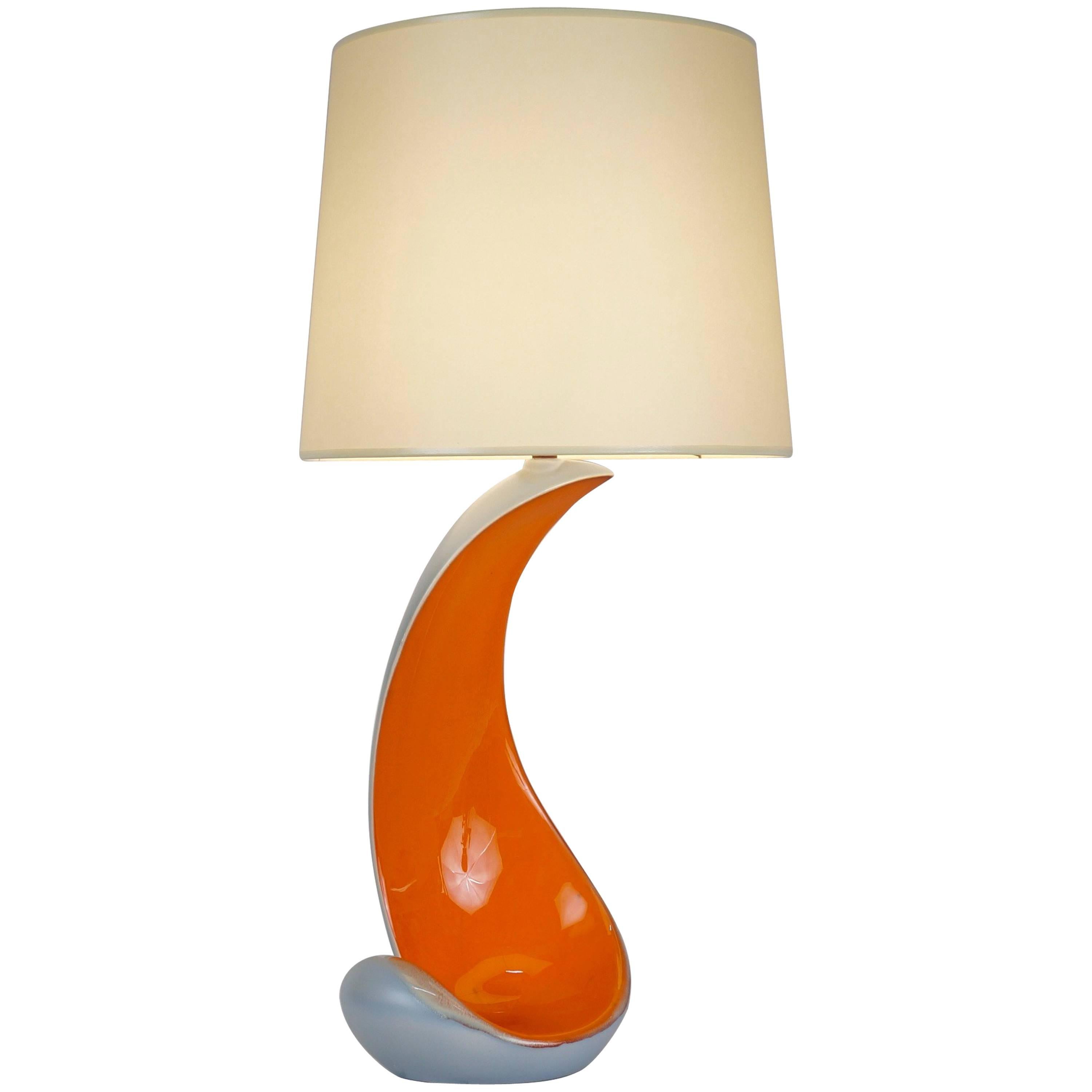 1970 Two-Toned Ceramic Table Lamp