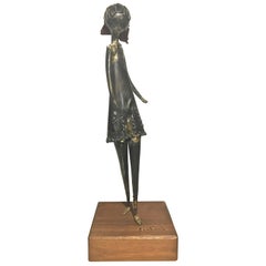 Mid-Century Sculpture of Girl, Signed by Artist Harold Einhorn