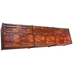 Monumental Scandinavian Modern Rosewood Floating Credenza 7