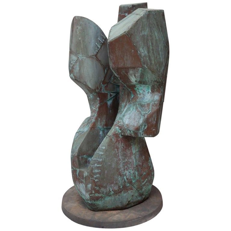 Massive Copper Clad Abstract Sculpture, attr. to Bill Anson For Sale
