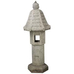 Early 20th Century Carved Granite Pagoda