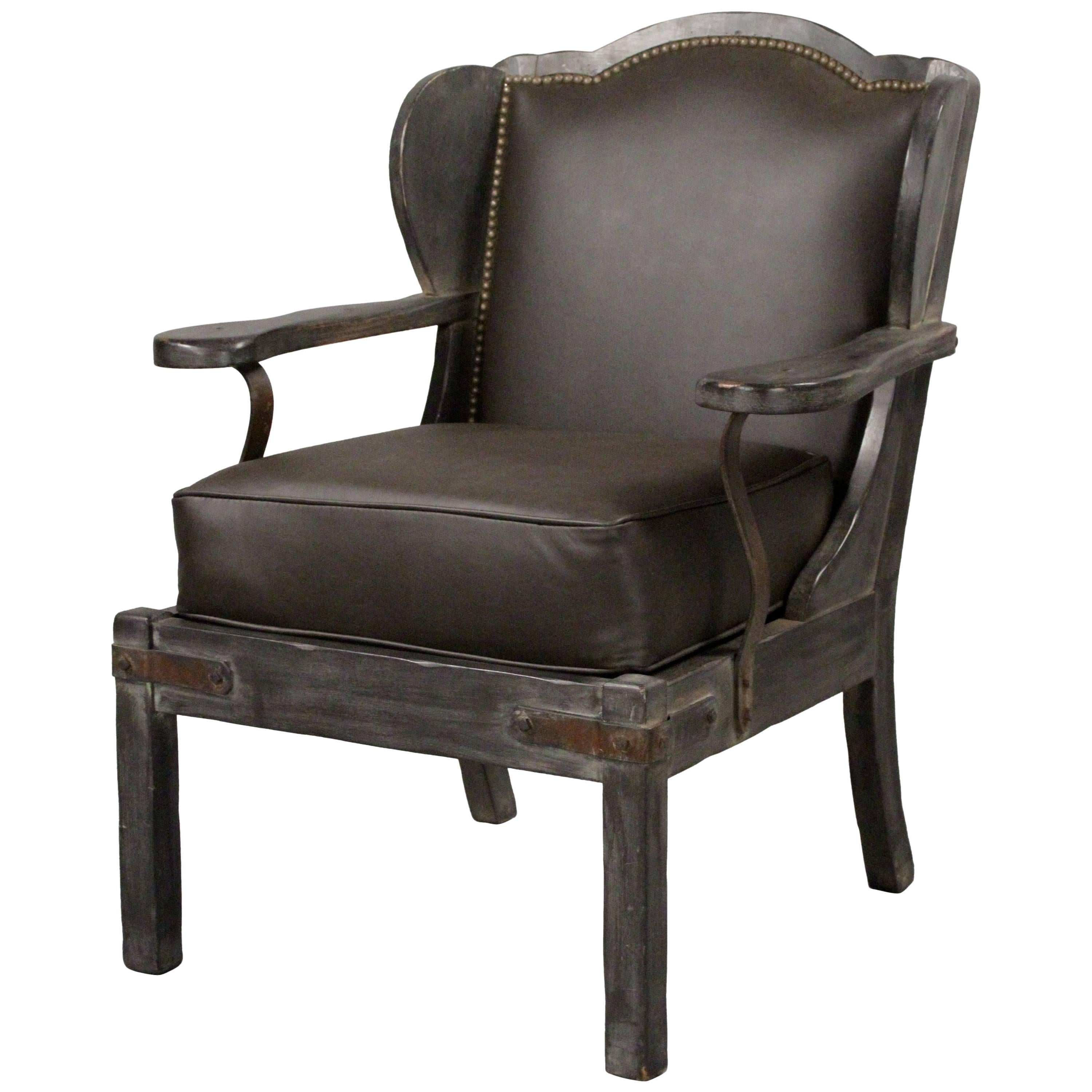 Monterey Wing Back Chair with Iron Strapping