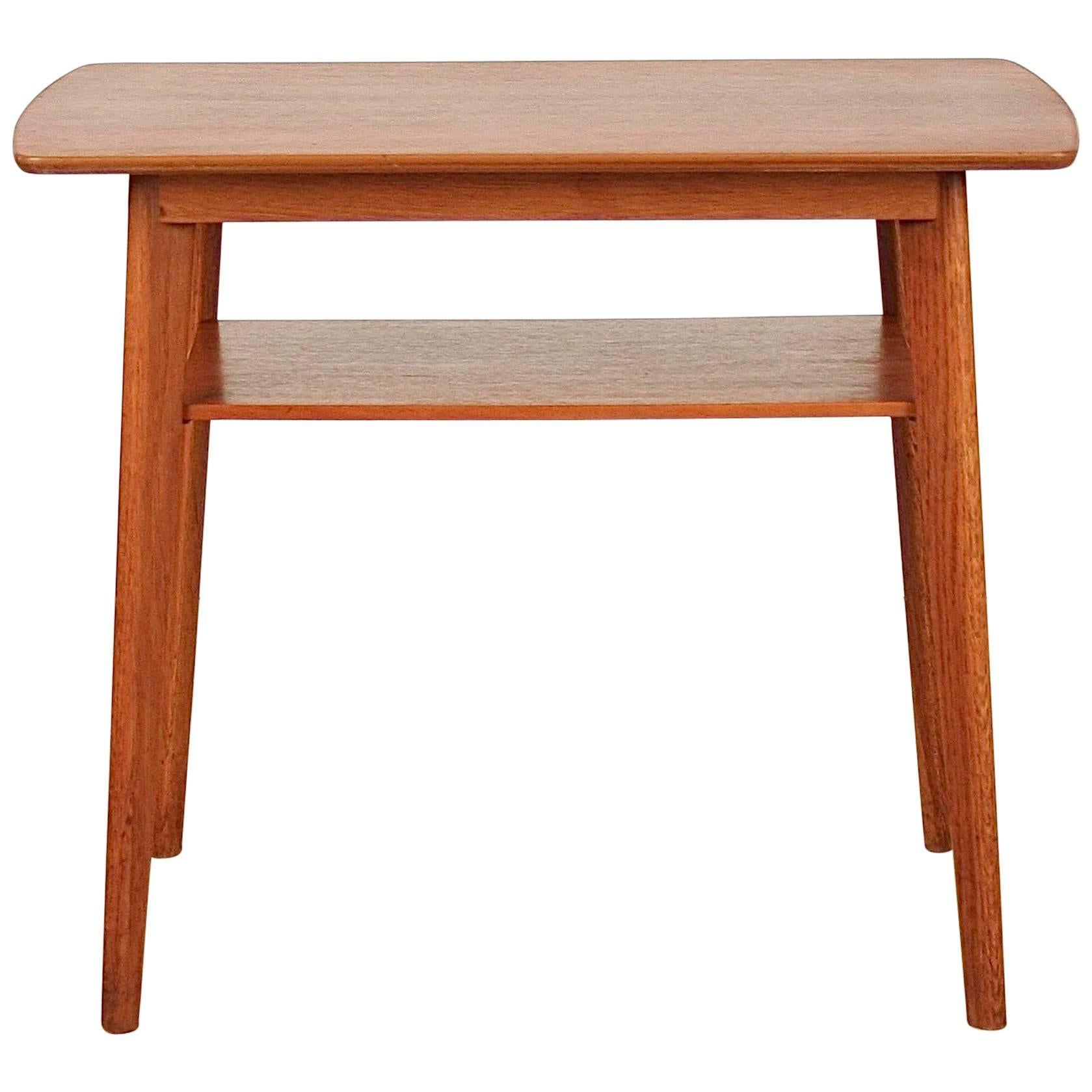 Vintage Danish Teak Side Table For Sale