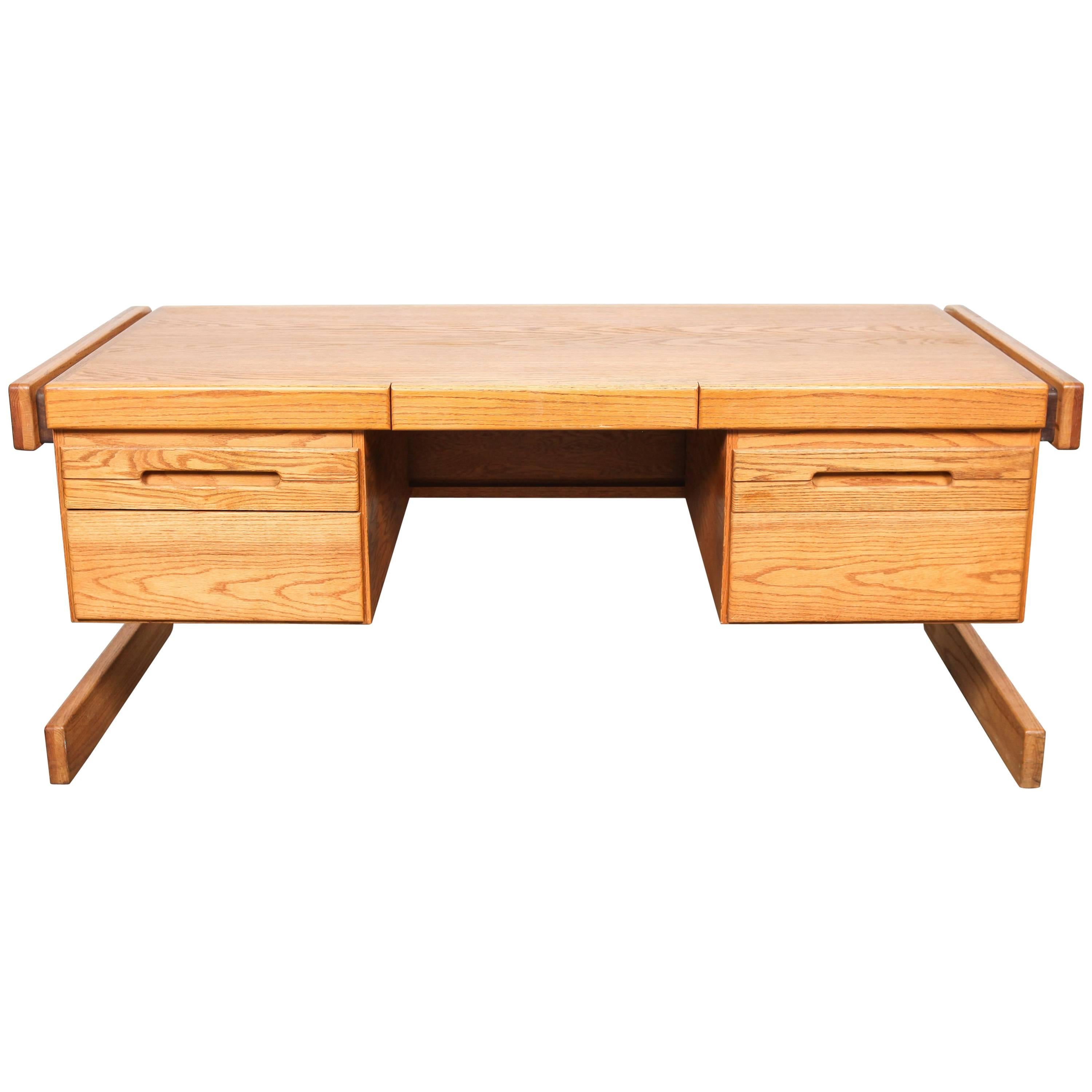 American Mid-Century Modern Oak Lou Hodges Desk