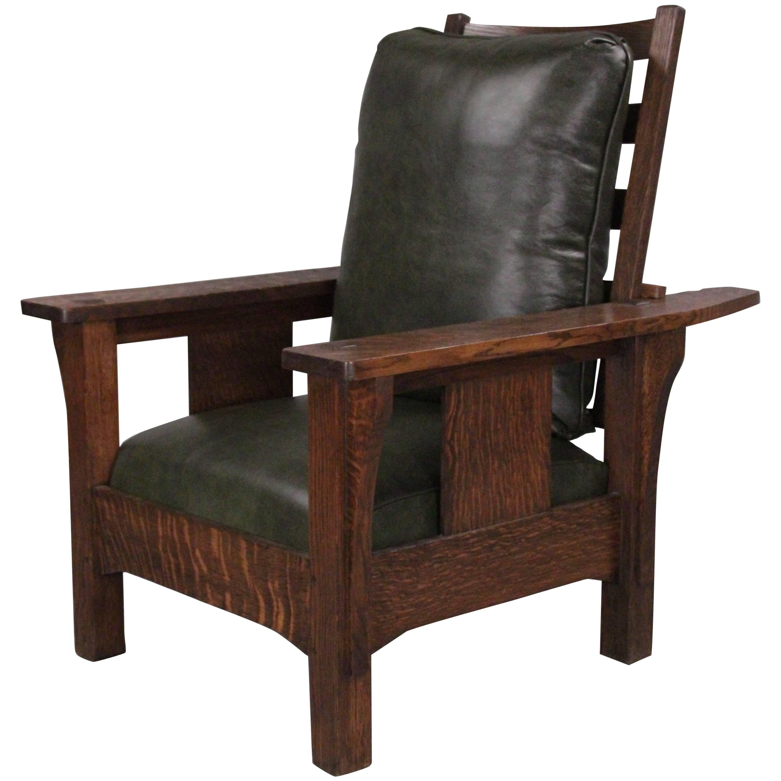 Large-Scale Arts and Crafts Morris Chair, circa 1910