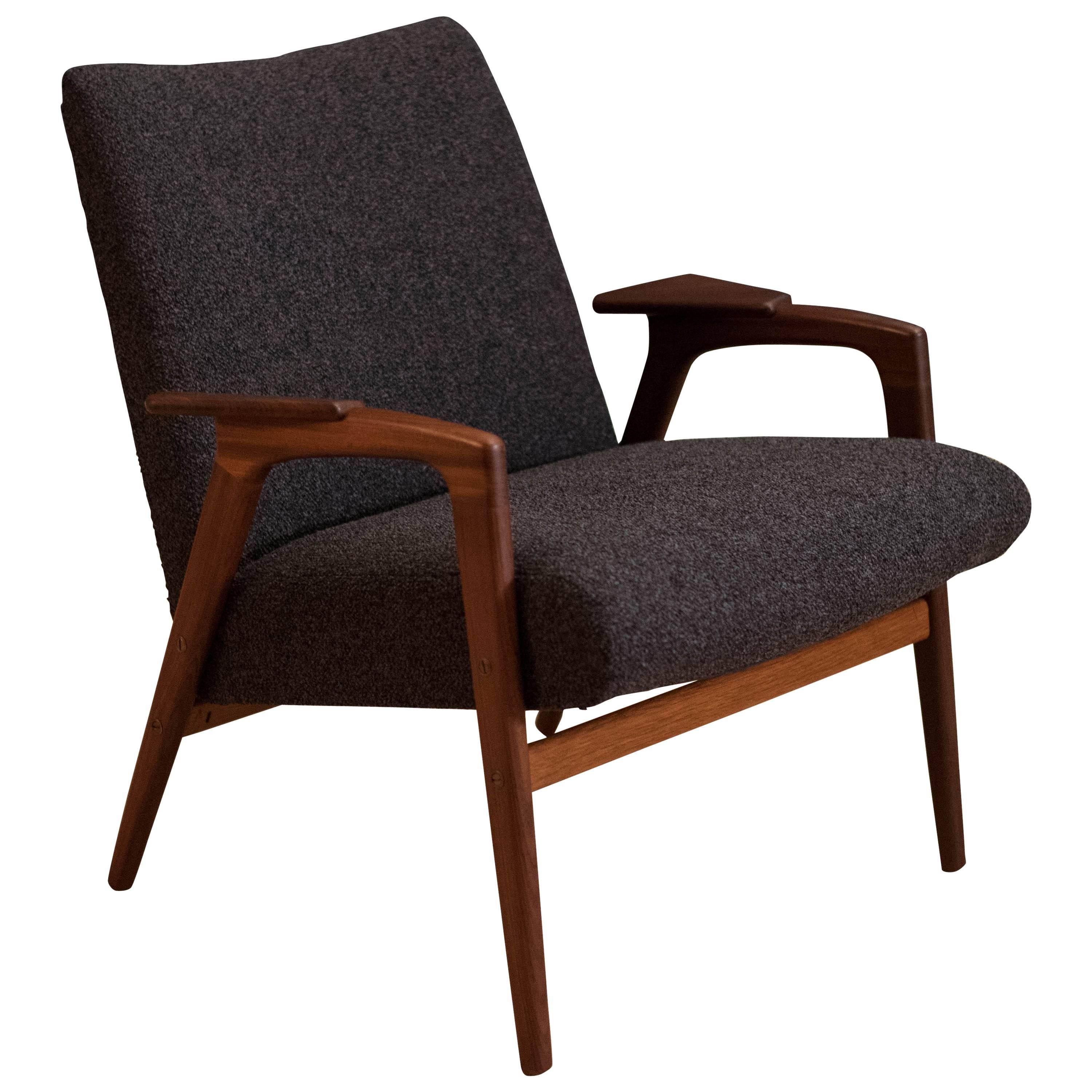 Mid Century Sculptural Teak Lounge Chair by Yngve Ekström for Pastoe