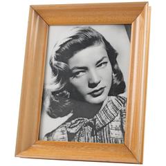 Hollywood Regency Varnished Sycamore Picture Photo Frame, France, circa 1940s