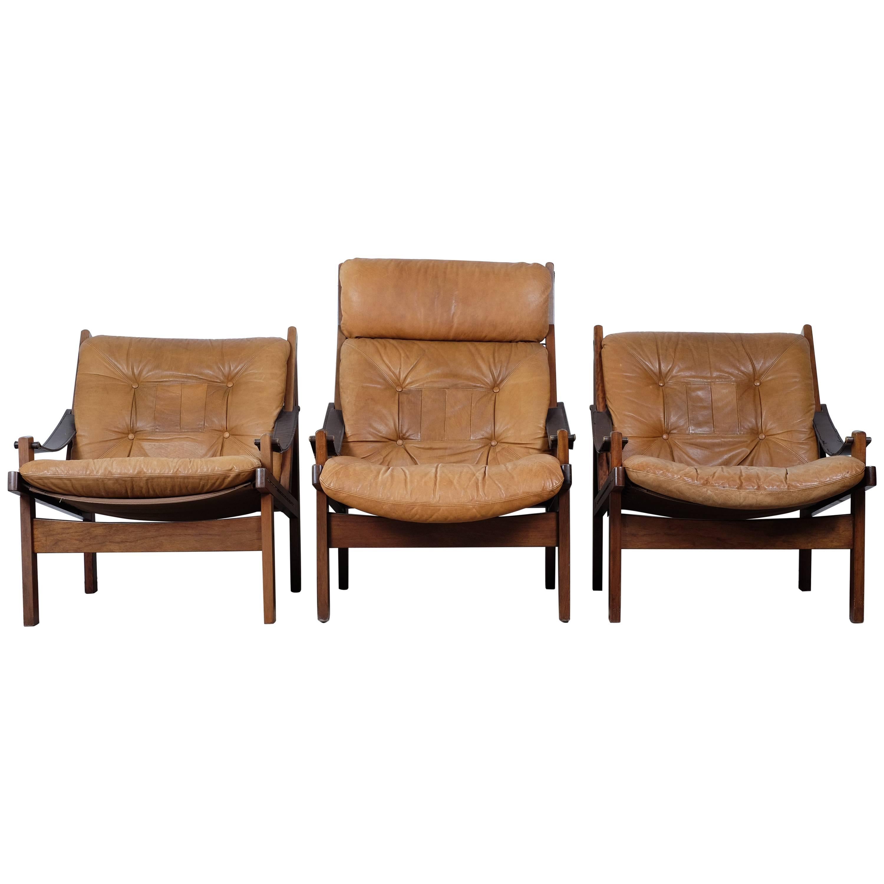 Set of Three Easy Chairs Designed by Torbjørn Afdal