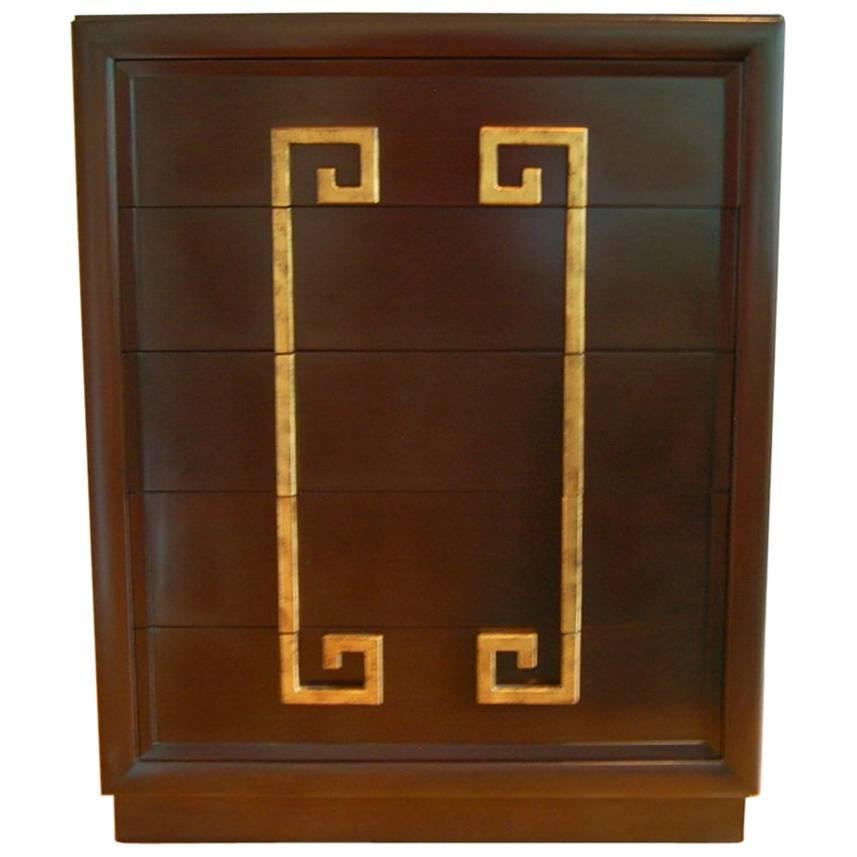 Kittinger Tall Chest in Chocolate Brown For Sale