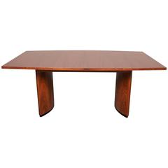 Large Mid-Century Modern Walnut Dining Table