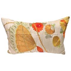 Custom Pillow Cut from a Vintage Japanese Silk Uchikake Wedding Kimono 9