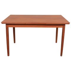 Mid-Century Teak Draw-Leaf Dining Table 10