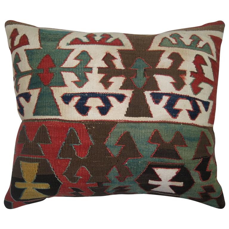 Pair of Antique Kilim Pillows, circa 1920 For Sale at 1stdibs