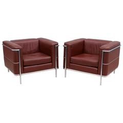 Jack Cartwright Leather Lounge Chairs