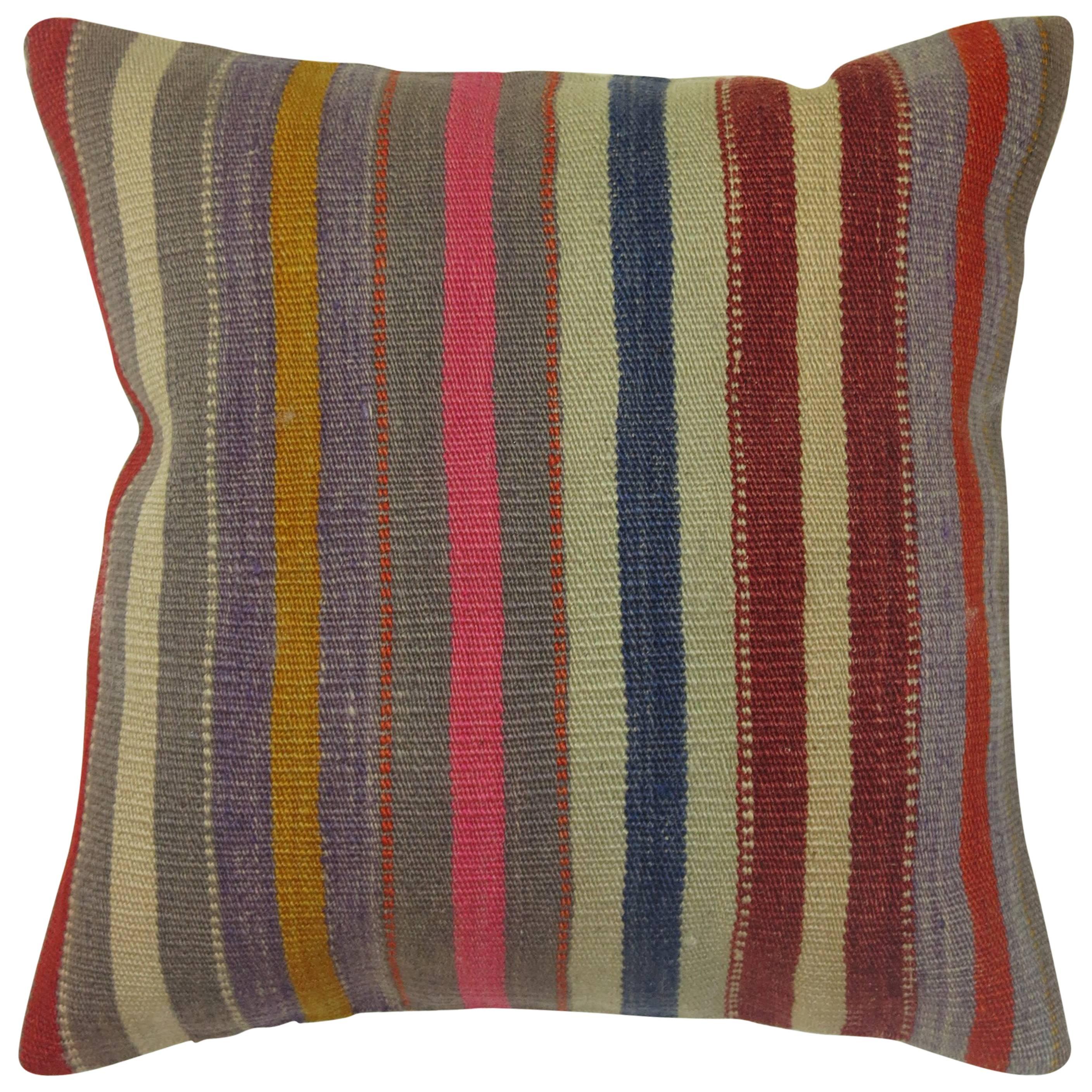 Striped Turkish Kilim Pillow