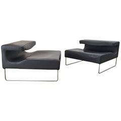 Used Patricia Urquiola, Pair of Leather Chairs