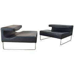 Patricia Urquiola, Pair of Leather Chairs 6