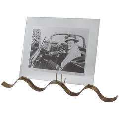 Undulating Gilt Paint Iron Picture Photo Frame in the Manner of Jean Royere 4