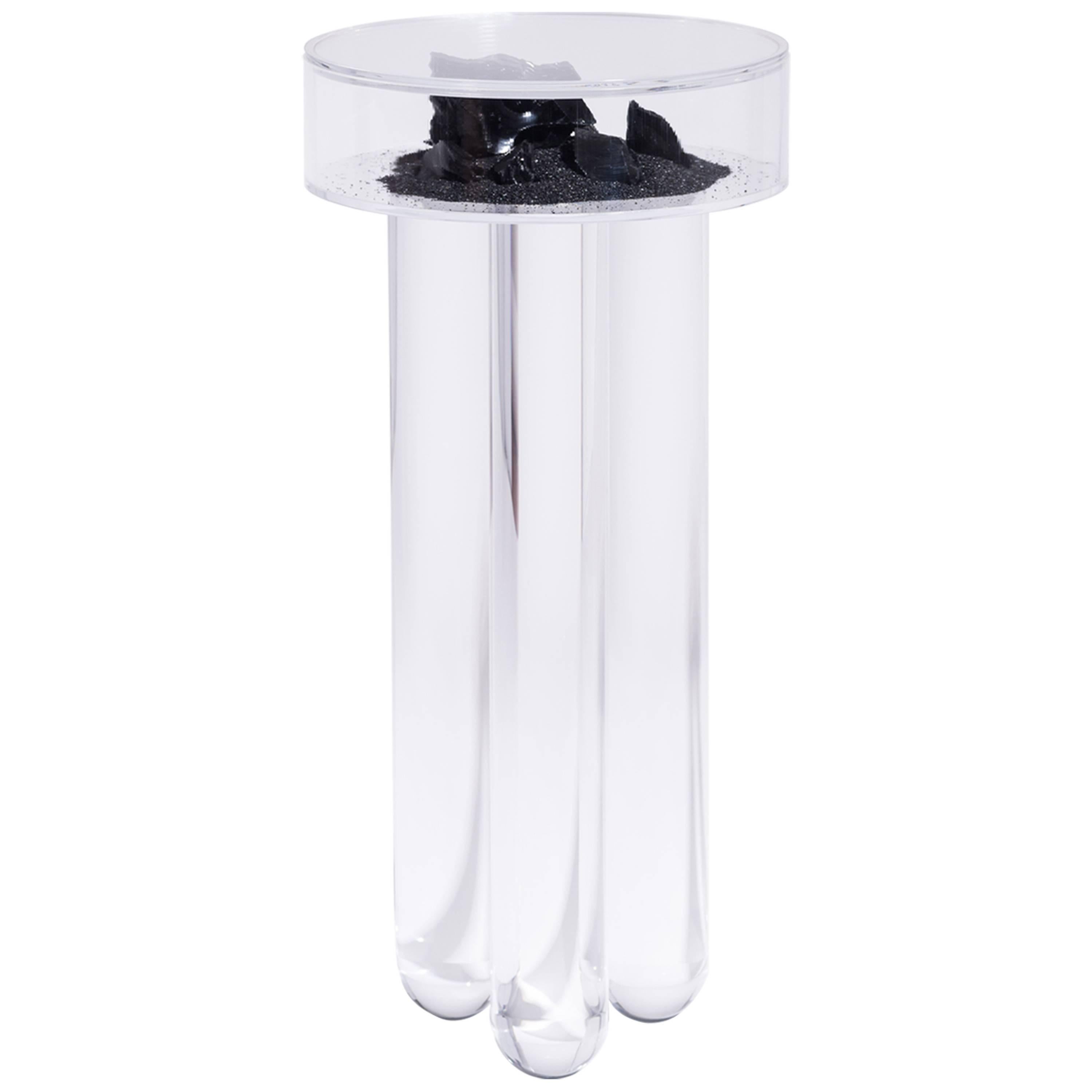 Vacation Table by Another Human, Contemporary Acrylic Side Table, Dark Version For Sale