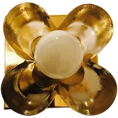 Kalmar 1960s Glass Floral Wall Light 1