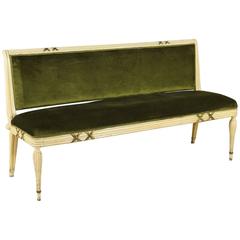 Sofa Attributable to Osvaldo Borsani, Wood Velvet, Italy, 1940s-1950s