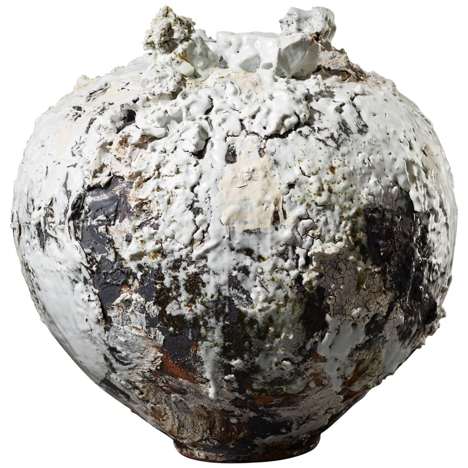 Moon Jar by Akiko Hirai Unique Handmade Ceramic Vessel The New Craftsmen